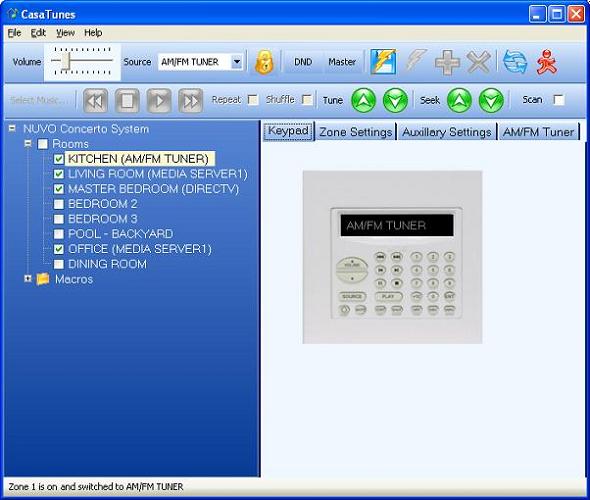 CasaTunes User Interface
