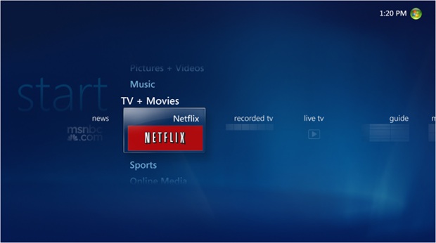 Netflix on Media Center