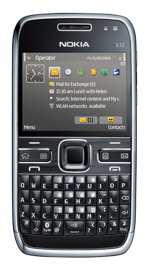 Nokia E72 - front