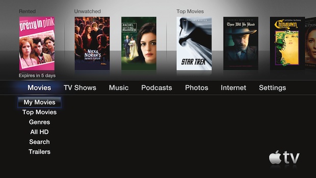 Apple TV 3.0 Main Menu