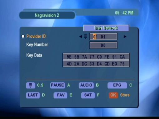 pansat 2700a new keys
