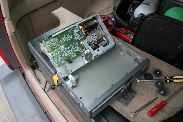 unit removed from case
