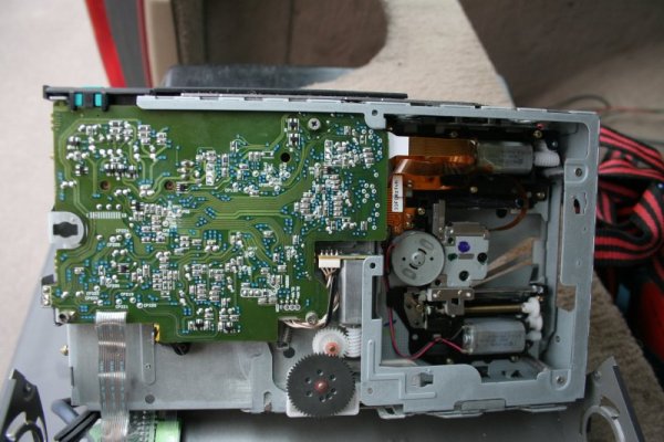 underside showing worm gear at top right